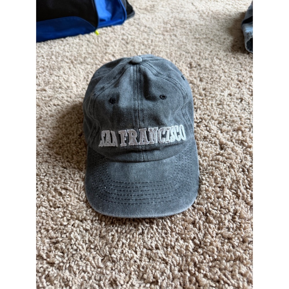 San Francisco Embroidered Baseball Cap Faded Gray Cotton Dad Hat Adjustable
